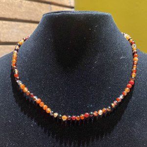 4MM Fire Agate Bead Stretchy Cord Necklace/Bracelet/Anklet